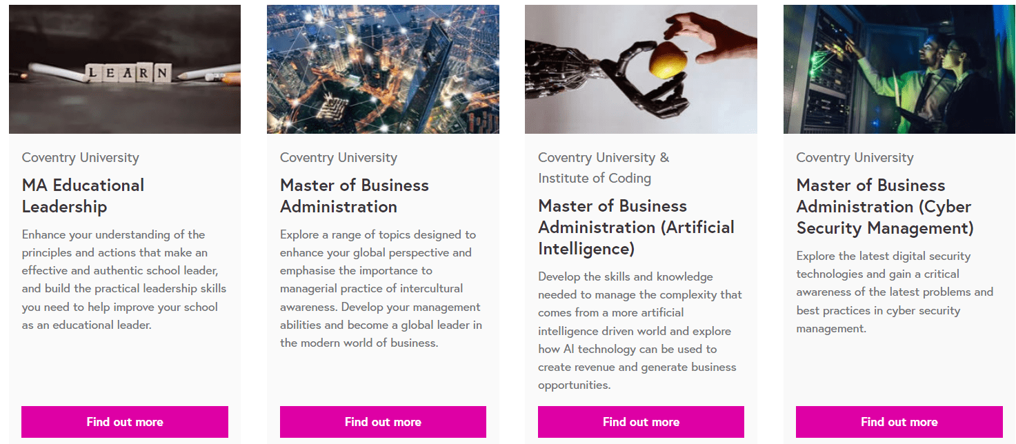 Master Degrees at FutureLearn