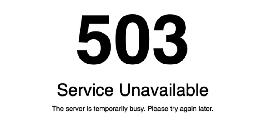 503 Service Unavailable