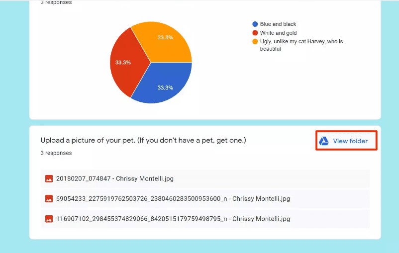 Responses tab