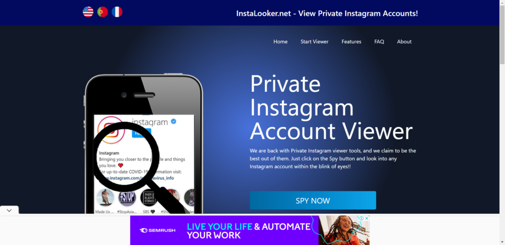 Instalooker private instagram profile viewer