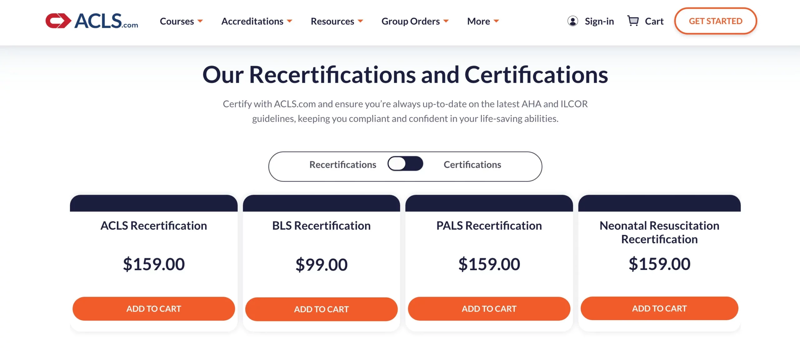 ACLS.com Review - Pricing