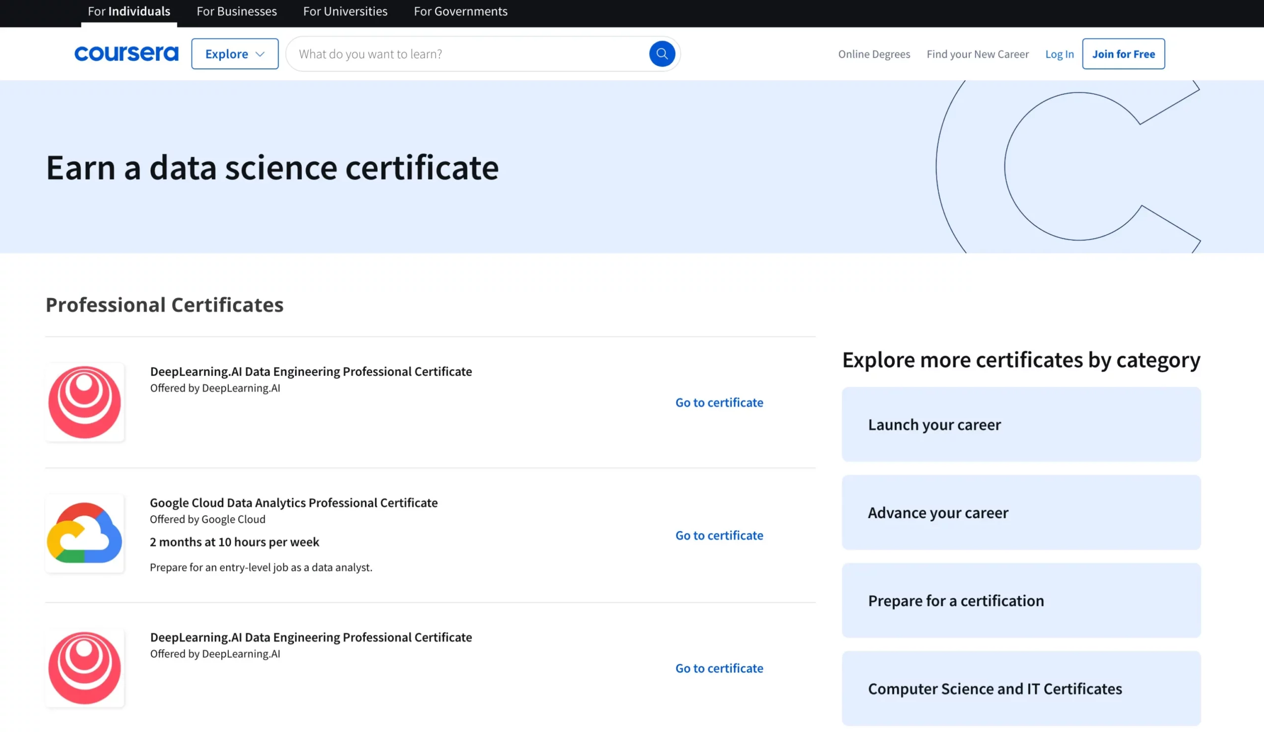 Coursera - Certification