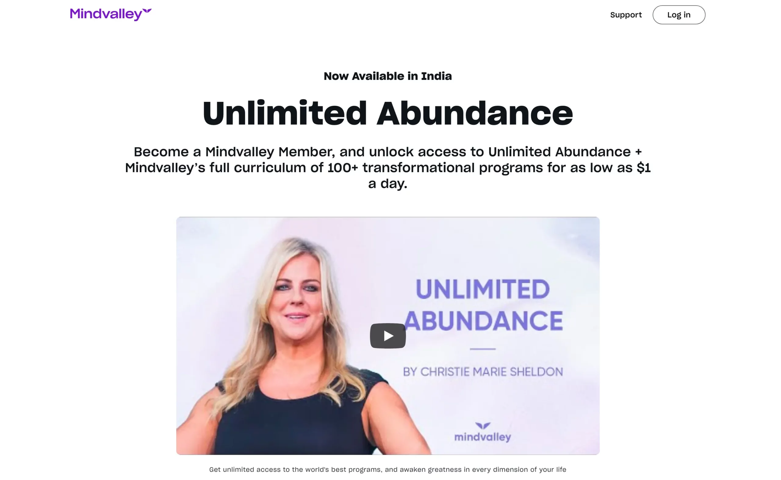 Mindvalley Unlimited Abundance