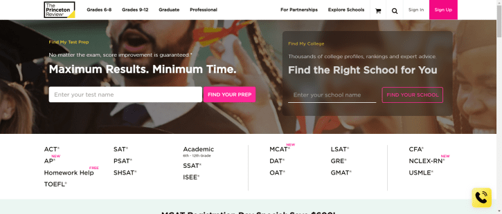 Princeton review homepage3