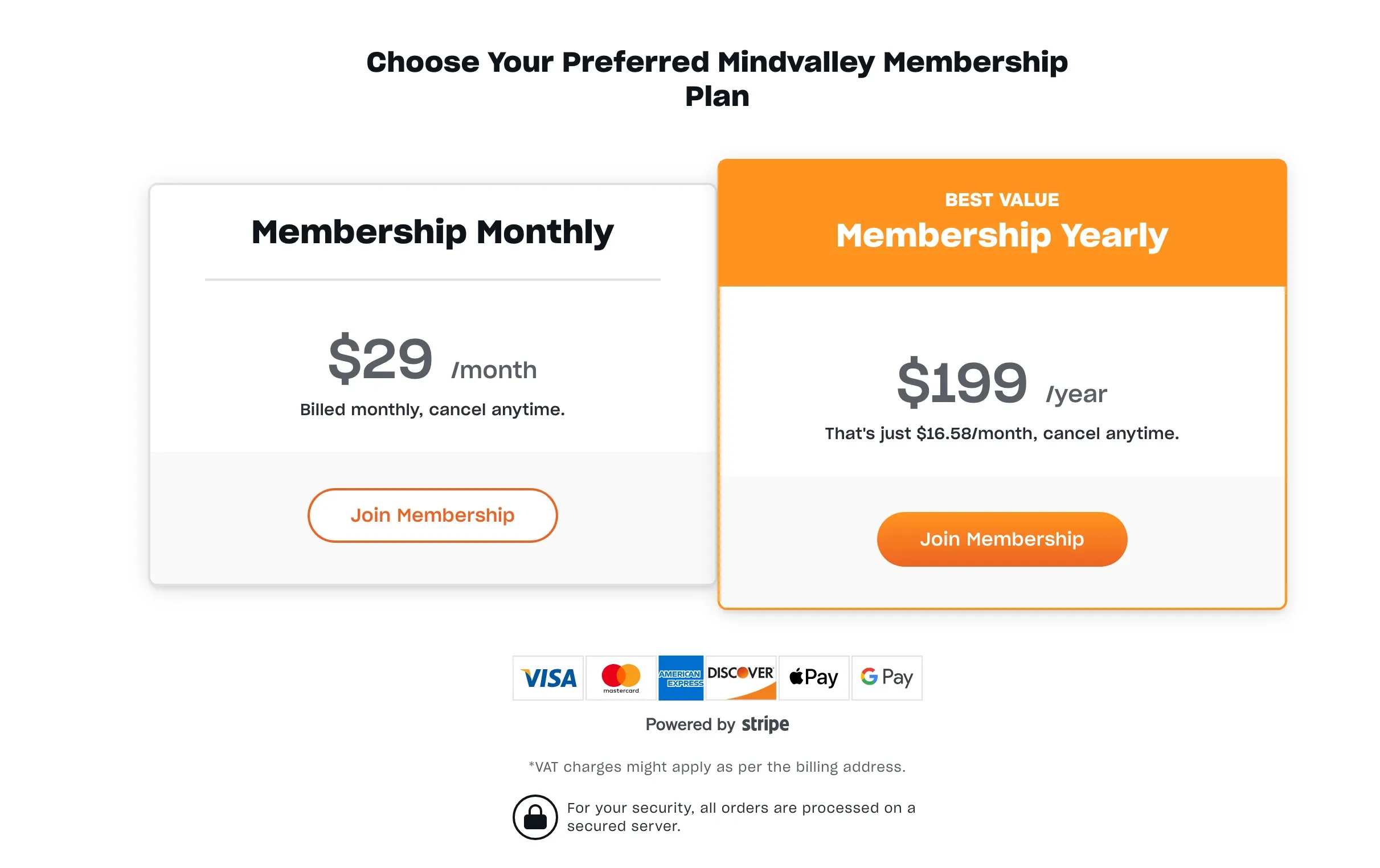 Mindvalley Membership Plan