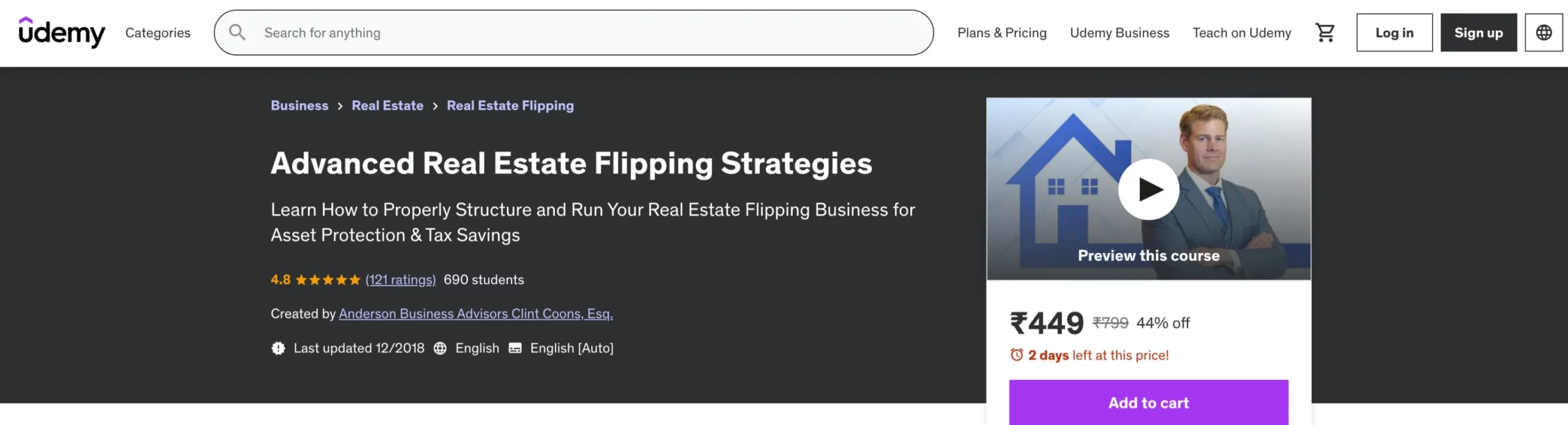 Advanced Real Estate Flipping Strategies by Udemy