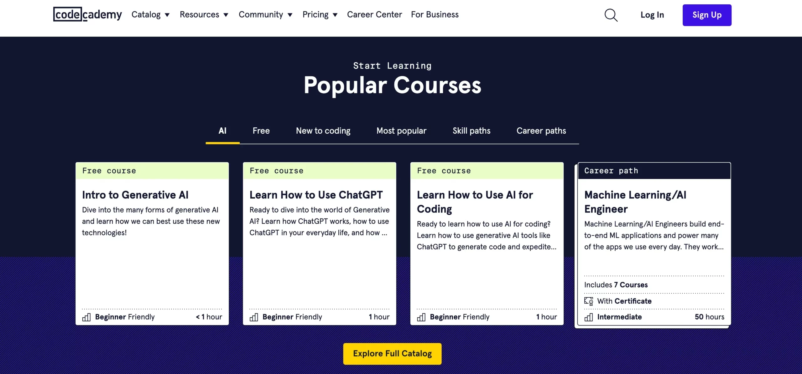 Codecademy - Courses