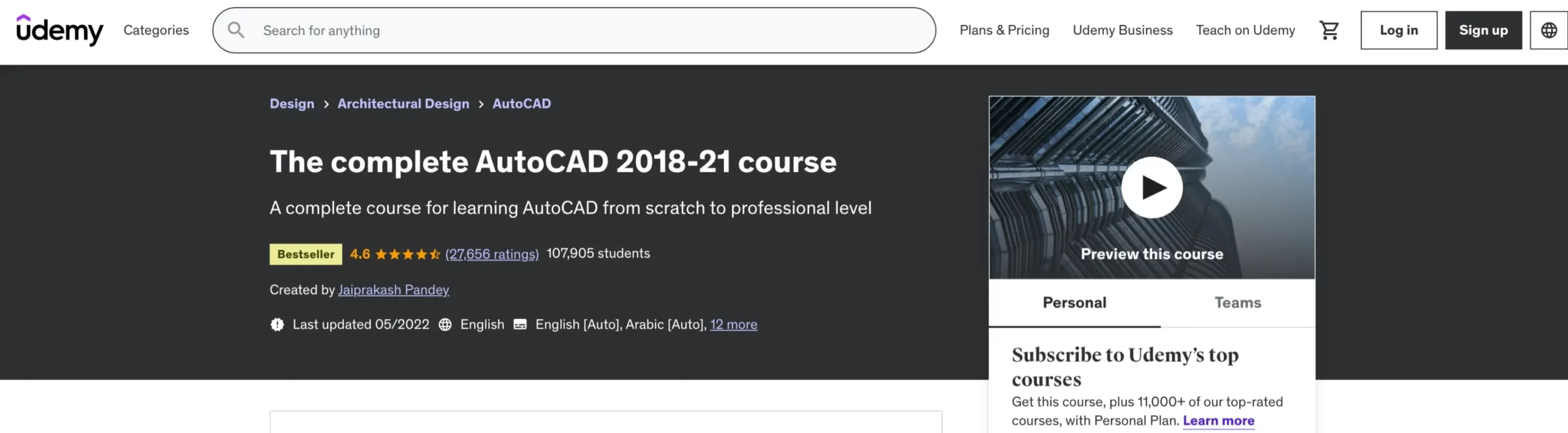 The Complete Autocad Course