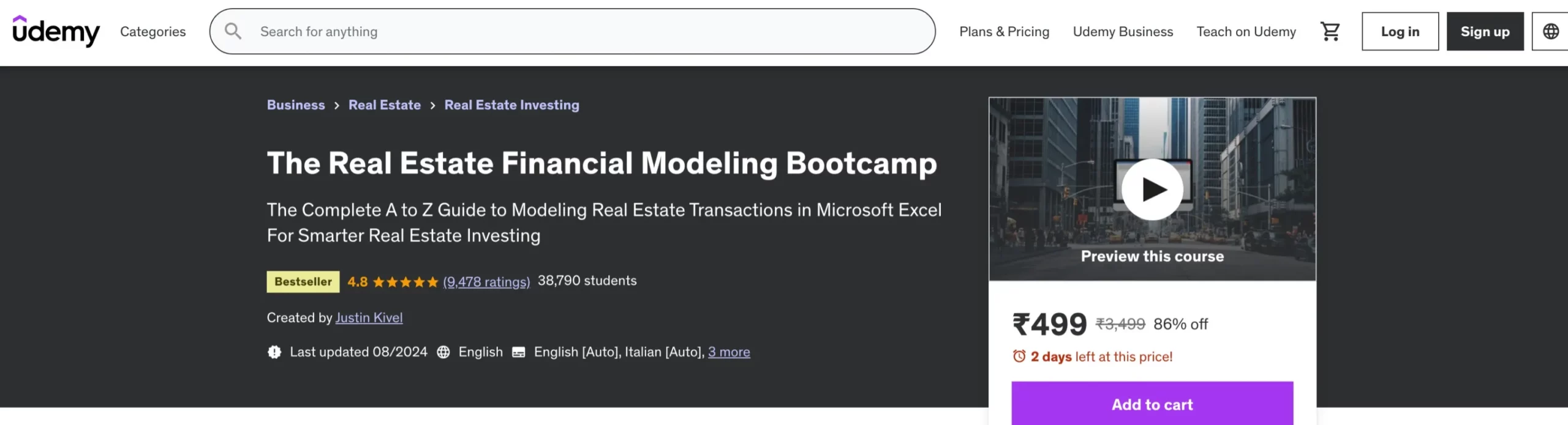 The Real Estate Financial Modeling Bootcamp