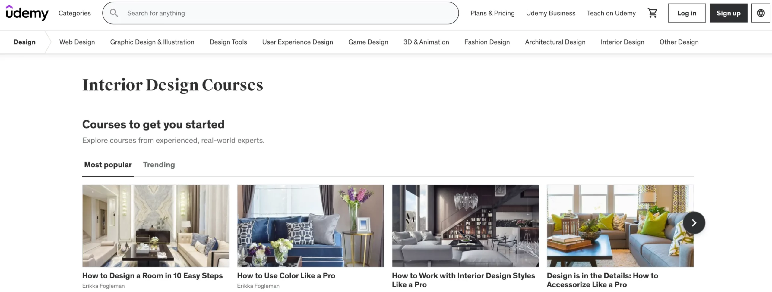 Udemy Online Interior Design Courses