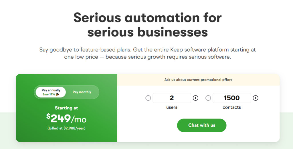 Keap Pricing