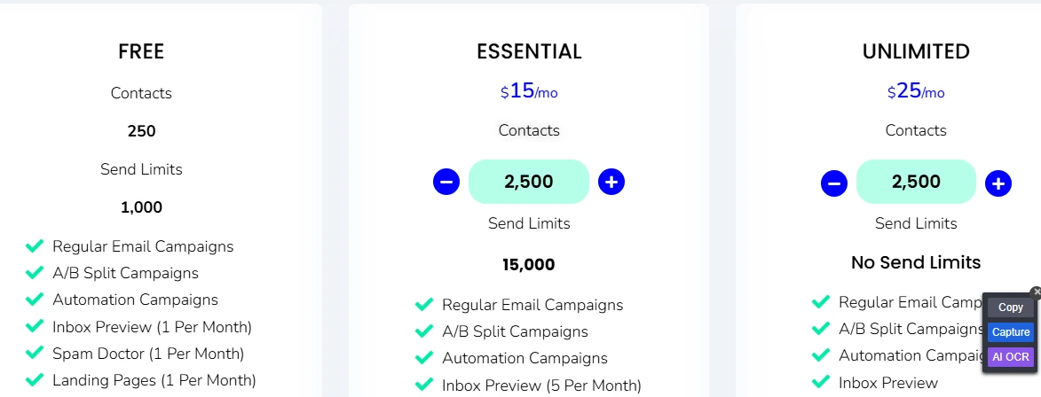 Pricing of DIrectIQ