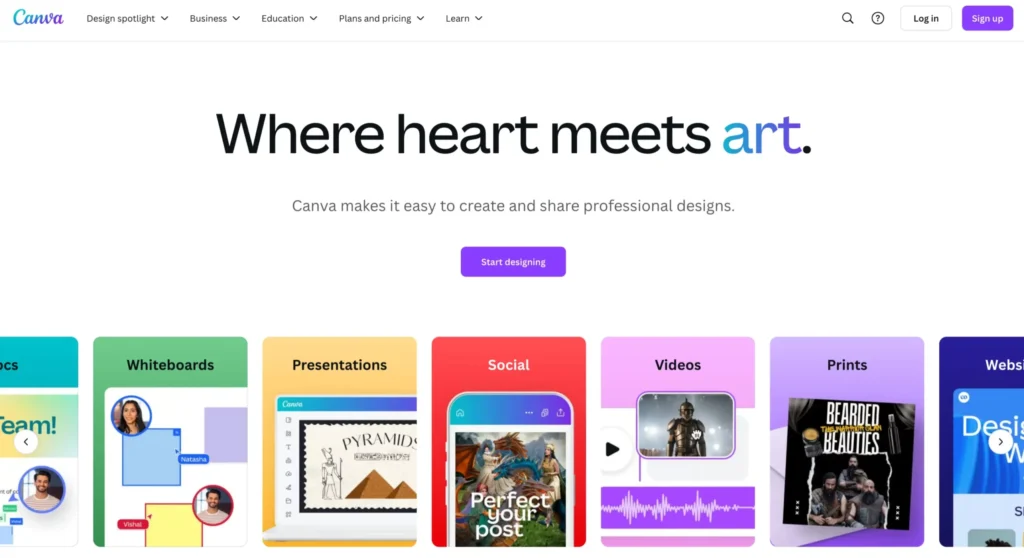SIGN UP TO CANVA FOR FREE visual data 7