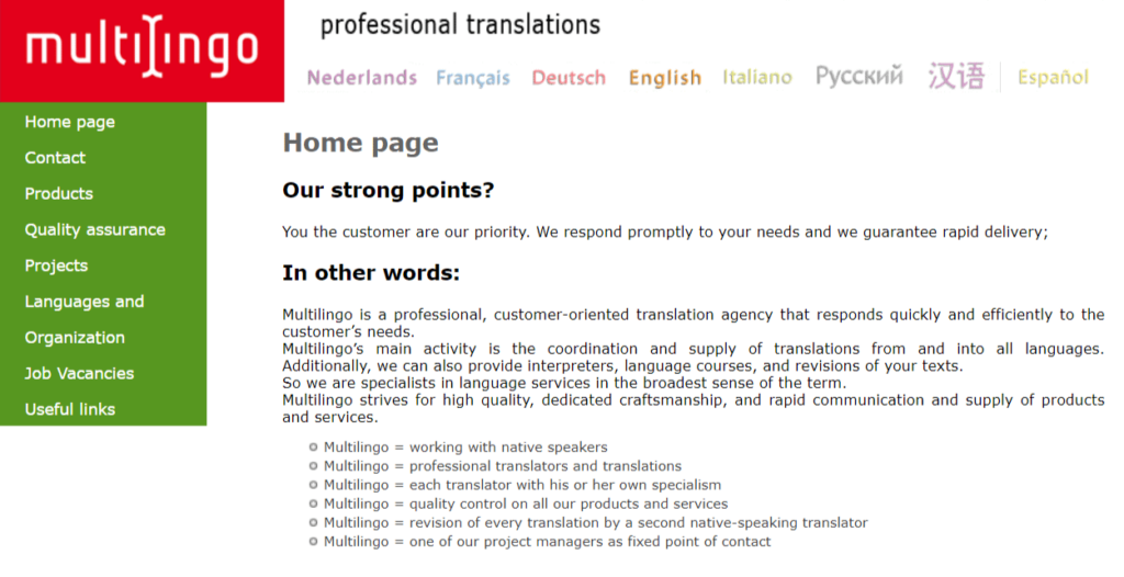 Multi Lingo Features