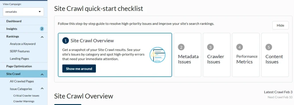 Site Audits: Moz