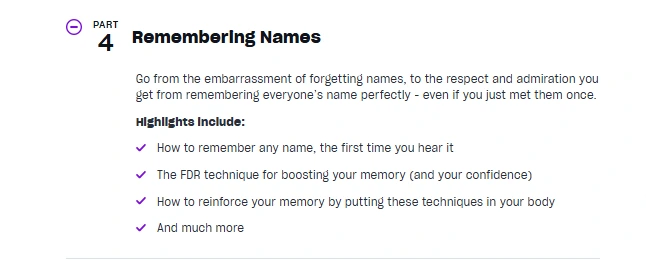 Part 4: Remembering Names