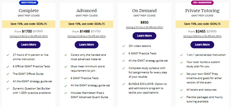 Kaplan Pricing