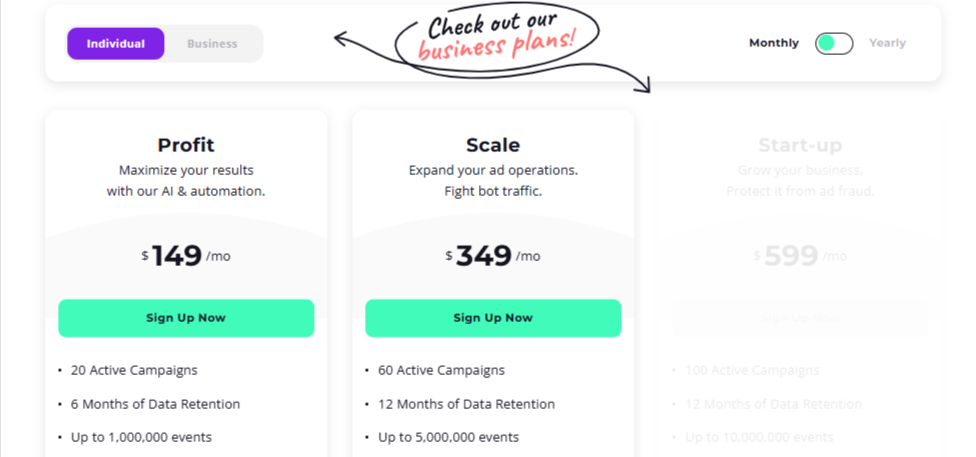 Voluum Pricing Plan