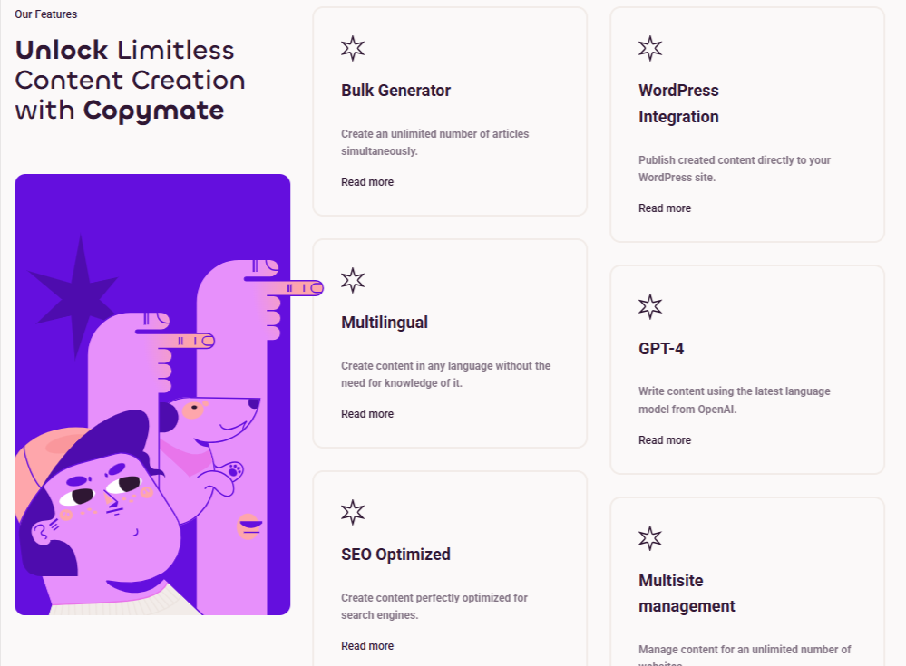 Copymate-features