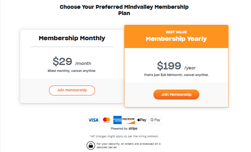 Life Visioning Mastery Pricing