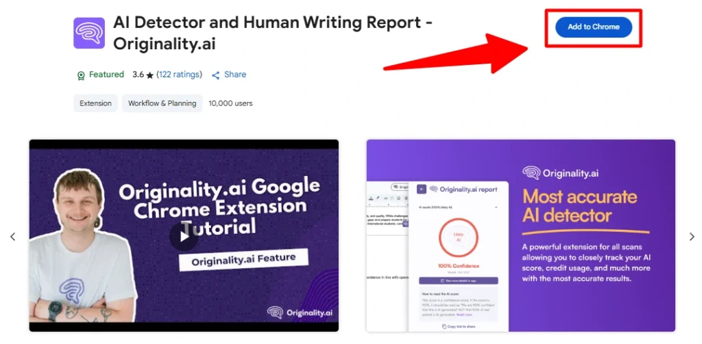 Originality AI Chrome Extension