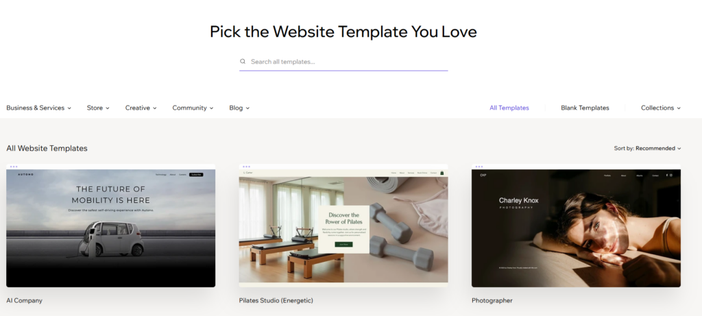 wix Templates