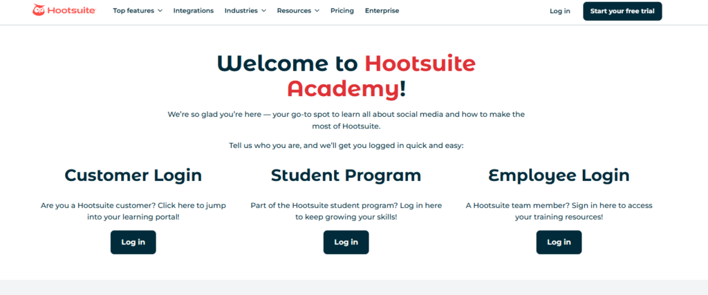 Hootsuite academy- best digital marketing courses