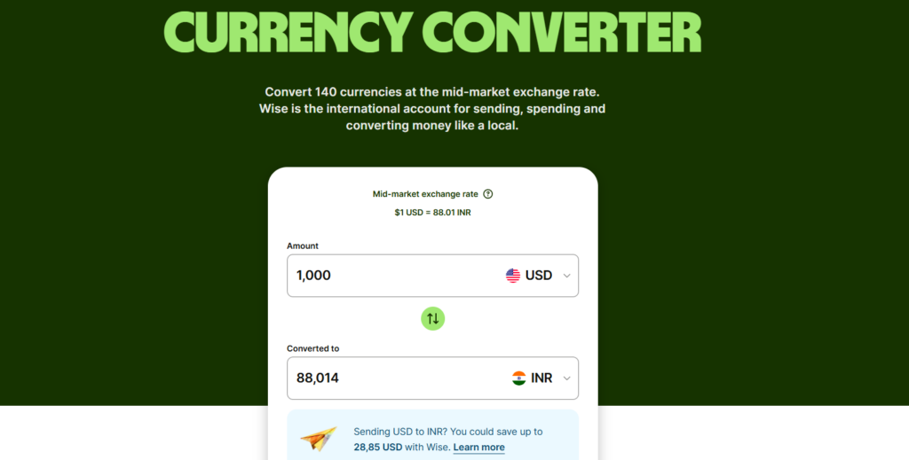 TransferWise Exchange Rates