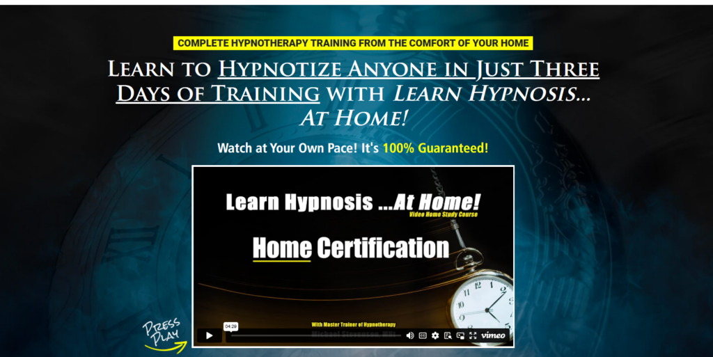 Learn Hypnosis At Home Michael Stevenson's course