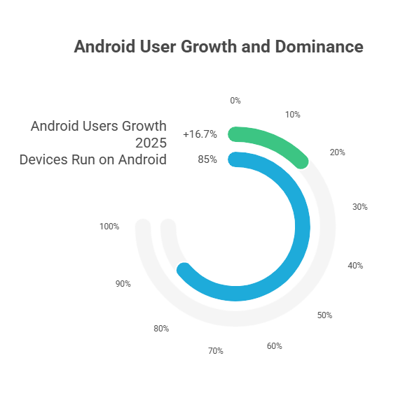 Android Statistics 2025: Market Share, Users, and Trends