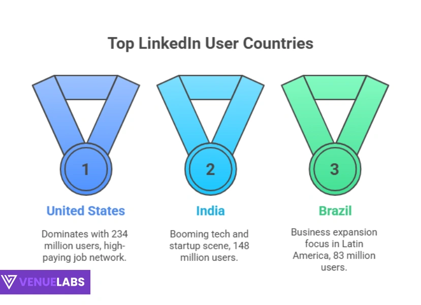 LinkedIn Users by Country