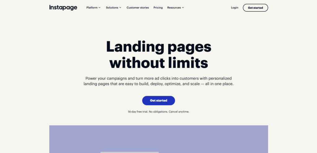 Instapage vs unbounce