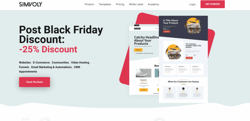 Simvoly vs GrooveFunnels -Simvoly website builder