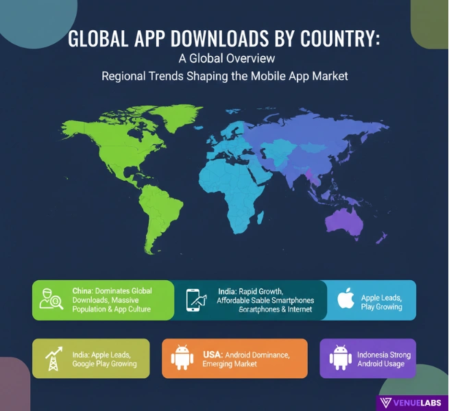 Mobile App Downloads by Country