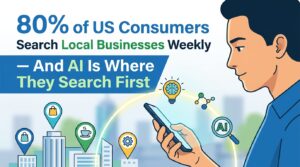 80% of US Consumers Search Local Businesses Weekly — And AI Is Where They Search First