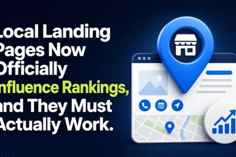 Local Landing Pages Now Officially Influence Rankings, and They Must Actually Work