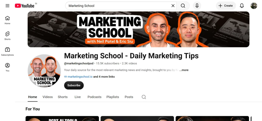 Marketing School - Best Digital Marketing Podcasts to Follow in India