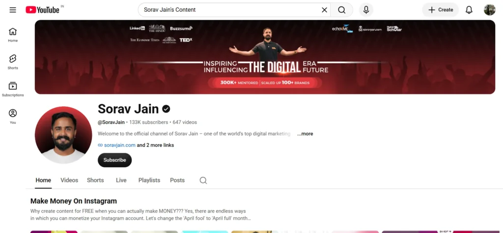 Sorav Jain's Content