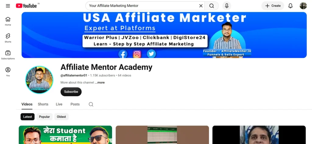 Your Affiliate Marketing Mentor