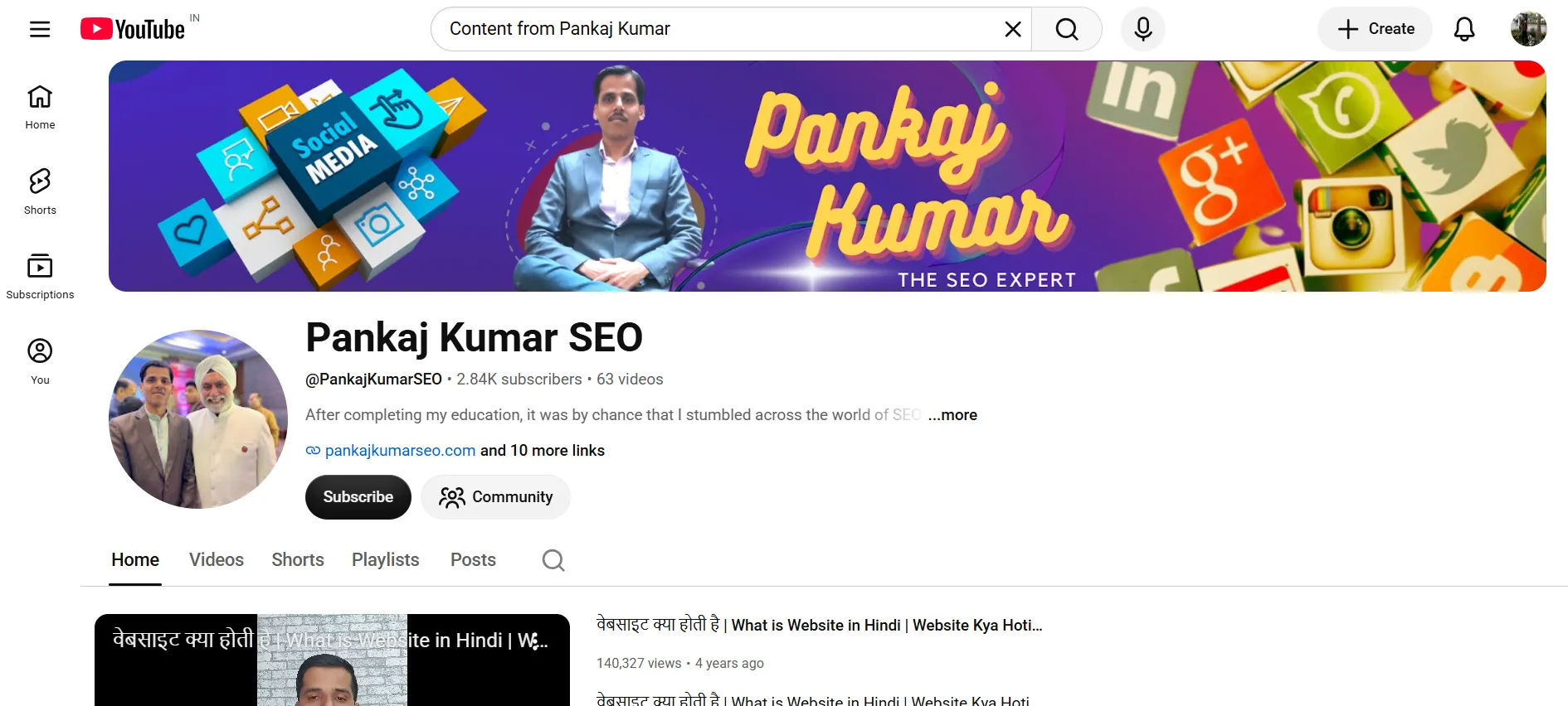 Content from Pankaj Kumar on topical authority