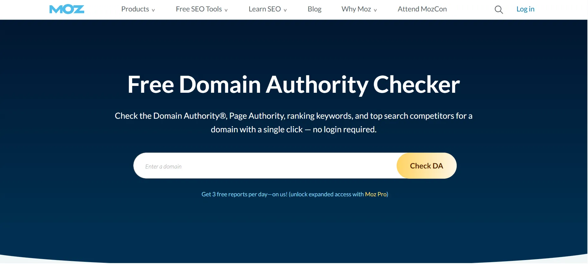Moz Domain Authority