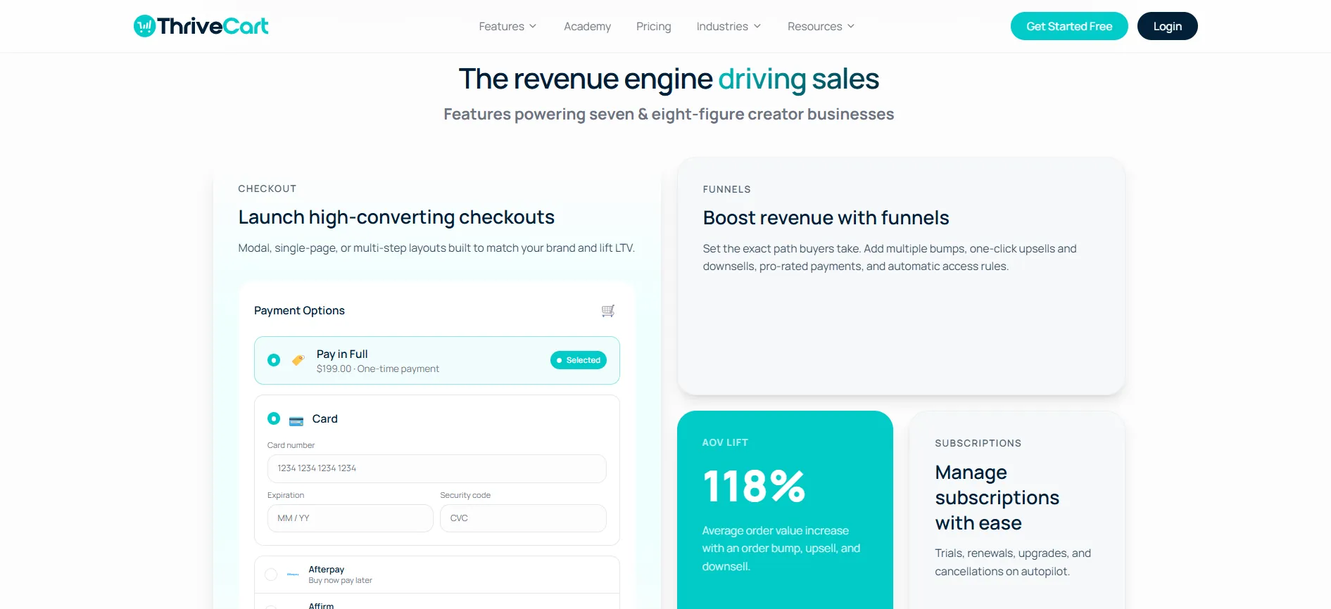 Thrivecart Checkout