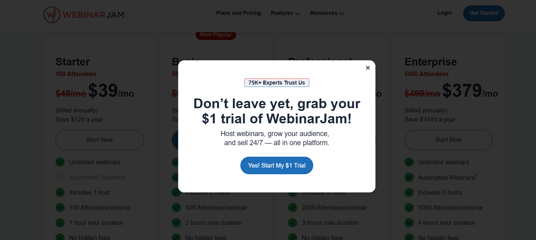 WebinarJam Free Trial
